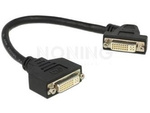Kabel Dvi-D(F)(24+5)->Dvi-D(F)(24+5) 0.25m Kątowy Prawo Czarny Dual Link Do Panelu Delock