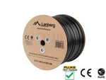 Kabel Lan Ftp Kat-5e 305m Drut Outdoor Żelowany Cu Czarny Fluke Passed Lanberg