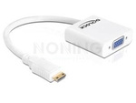 Adapter Hdmi Mini(M)->Vga(F) Na Kablu 20cm Biały Delock
