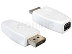 Adapter Displayport(M)->Displayport Mini(F) Biały Delock