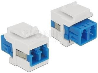 DELOCK KEYSTONE MODULE LC DUPLEX FEMALE > FEMALE WHITE