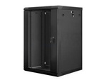 RACK CABINET 19” WALL-MOUNT 18U/600X600 FOR SELF-ASSEMBLY (FLAT PACK) BLACK LANBERG