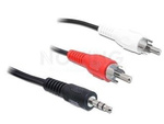 Kabel Audio Minijack 3.5mm(M) 3 Pin->2x Rca (Chinch)(M) 3m Delock