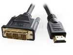 Kabel Hdmi(M)->Dvi-D(M)(18+1) 7.5m Czarny Single Link Pozłacane Styki Gembird
