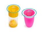 Munchkin Zestaw Upominkowy Kubek 360 296ml I Kubek Z Wkładem Na Owoce 414ml Różowo-Żółty