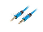 MINIJACK 3.5MM M/M 3 PIN CABLE 2M BLUE PREMIUM LANBERG