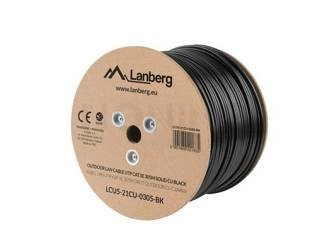 OUTDOOR LAN CABLE UTP CAT.5E 305M SOLID CU BLACK FLUKE PASSED LANBERG