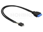 Kabel Usb Pin Header(F) 19 Pin->Usb Pin Header 8 Pin(M) 2.0 30cm Czarny Delock