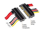 DELOCK EXTENSION CABLE SATA 6 GB/S 22 PIN PLUG > SATA 22 PIN RECEPTACLE (5 V + 12 V) 10 CM