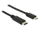 USB-C(M)->USB MICRO-B(M) 2.0 CABLE 1M BLACK DELOCK