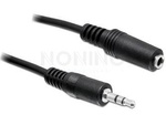 Przedłużacz Audio Minijack 3.5mm M/F 3 Pin 5m Czarny Delock