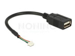 Kabel Usb Pin Header(F) 4 Pin->Usb-A(F) 2.0 15cm Czarny Delock