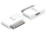 ADAPTOR FOR APPLE IPHONE/IPAD 30PIN->MICRO USB(F) DELOCK