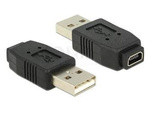 Adapter Usb-A(M) 2.0-> Usb Mini (F) Czarny Delock