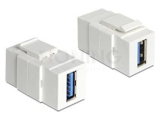 KEYSTONE MODULE USB3.0 A FEMALE > USB3.0 A FEMALE DELOCK