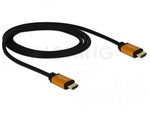 Kabel Hdmi M/M V2.1 1m 8k 60hz Czarny-Pomarańczowy Delock