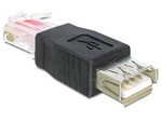 DELOCK ADAPTER USB FEMALE > RJ45 MALE